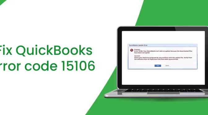 How To Fix QuickBooks error code 15106?