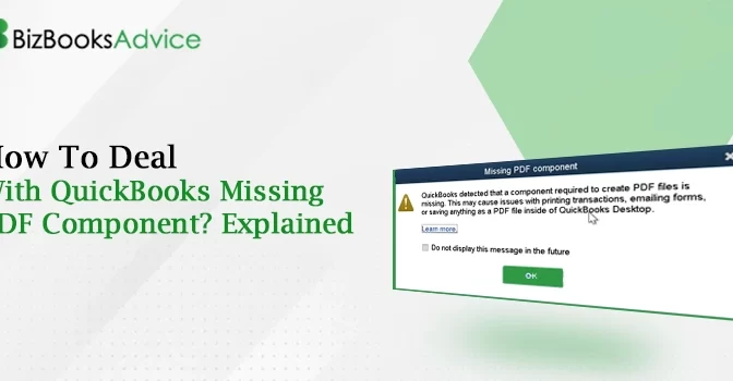 How To Deal With QuickBooks Missing PDF Component? Explained