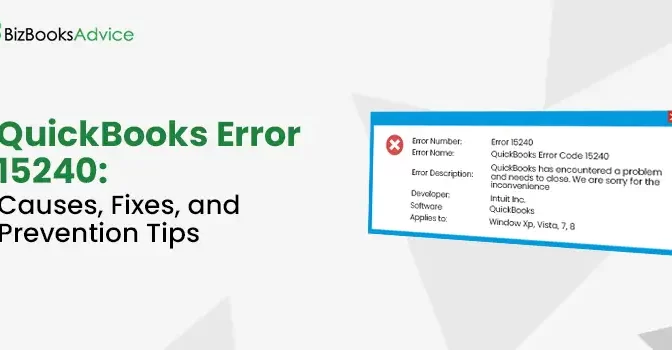 QuickBooks Error 15240 Payroll Update Fail! Learn How to Fix