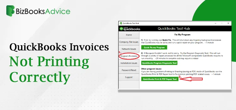 QuickBooks Invoices Not Printing Correctly