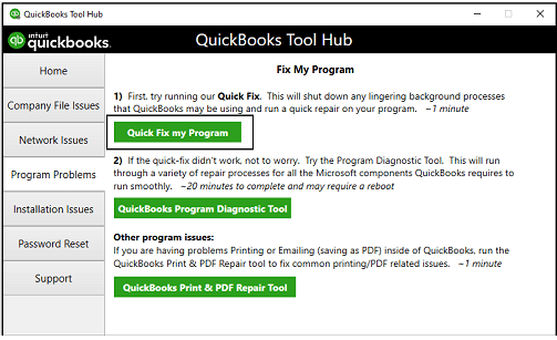 QuickBooks Program Installation