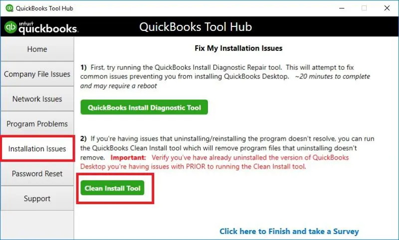 Reinstall your QuickBooks Desktop Using Clean Install Tool