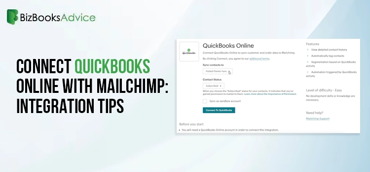 Connect QuickBooks Online Mailchimp