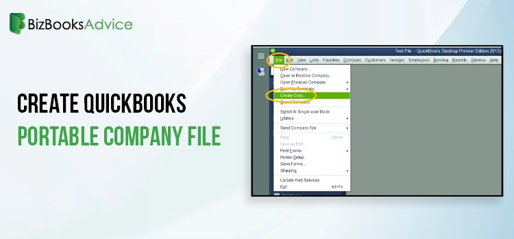 create quickbooks portable company file