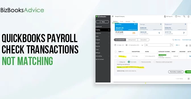 QuickBooks Payroll Check Transactions Not Matching? Let’s Fix It Out!!