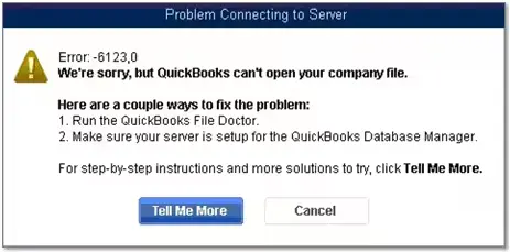 QuickBooks error -6123